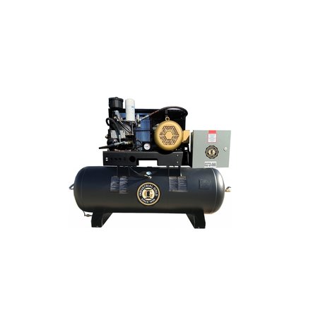 INDUSTRIAL GOLD 15hp, 3 phase, 208-230V, Open Frame, 80 Gallon Horizontal Tank 200PSI R153H83